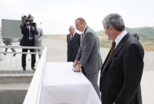 Azerbaijani President inspects construction of Valvalachay-Takhtakorpu channel`s first section (PHOTO)